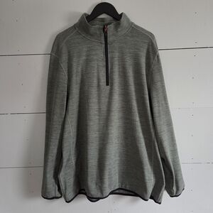 Avalanche Men's Green 1/4 Zip Mock Neck Pullover XX Large Long Sleeve